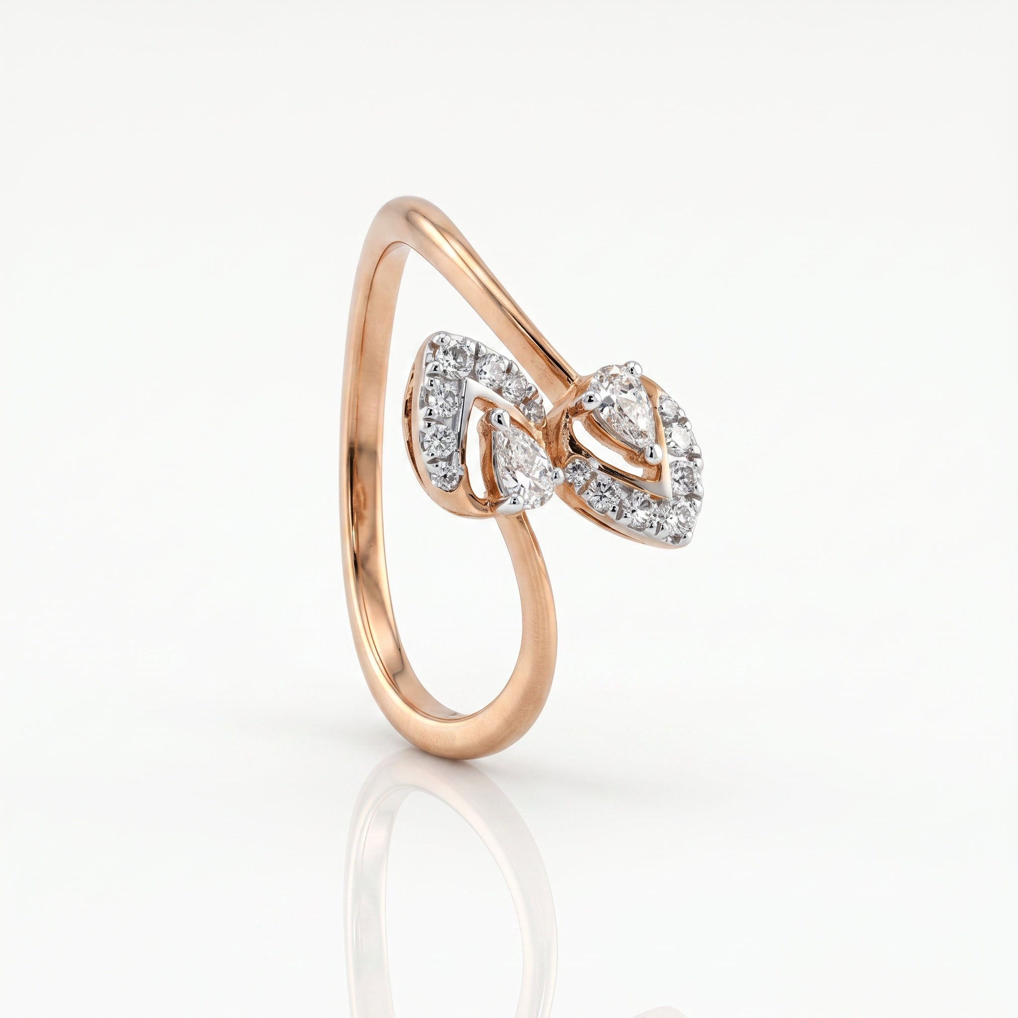 Aveline Leaf Lab Grown Diamond Ring