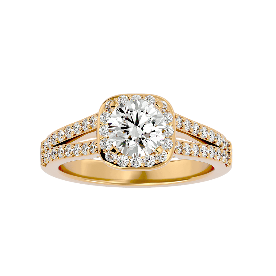 Clementine Diamond Halo Ring