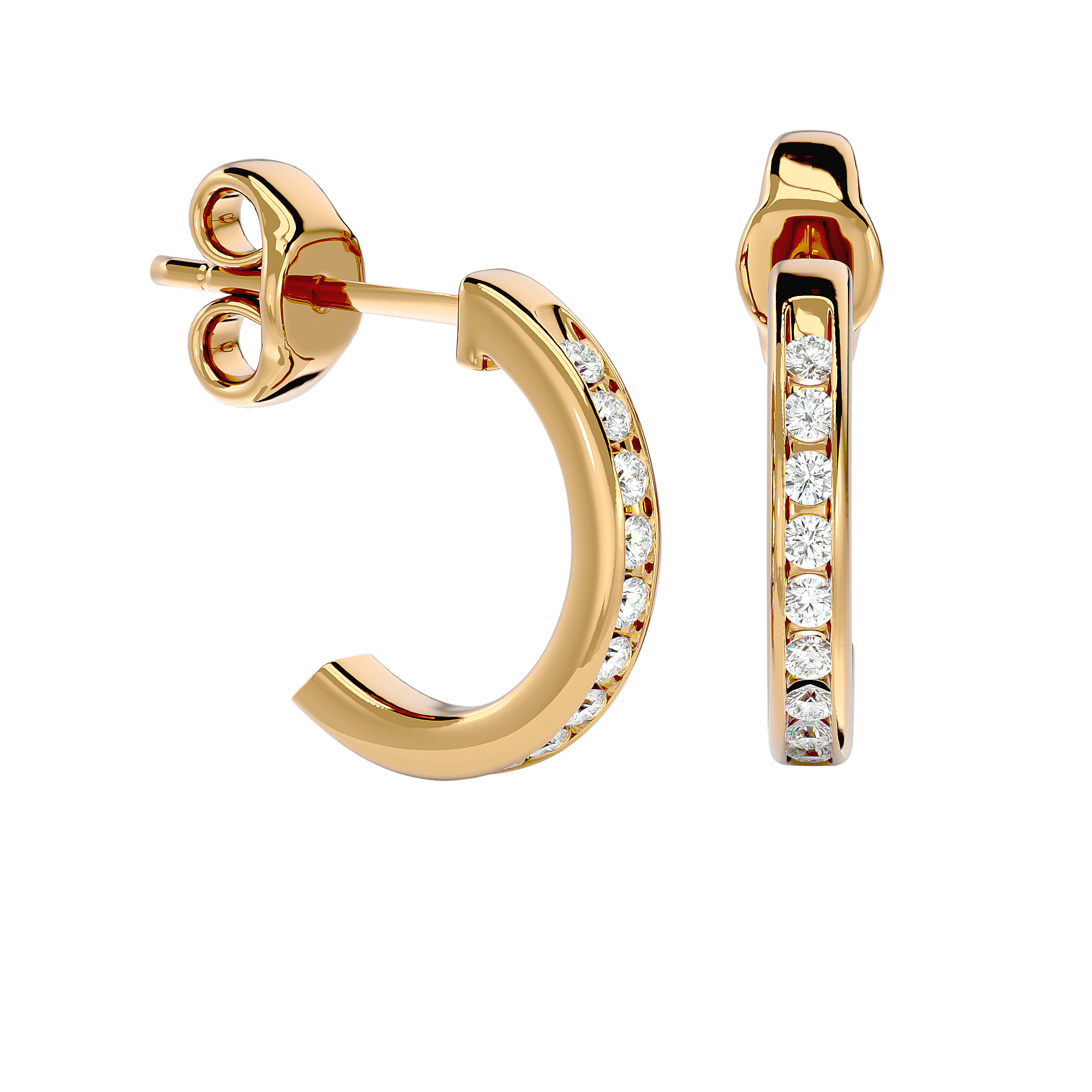 J type Lab Grown Diamond Earrings