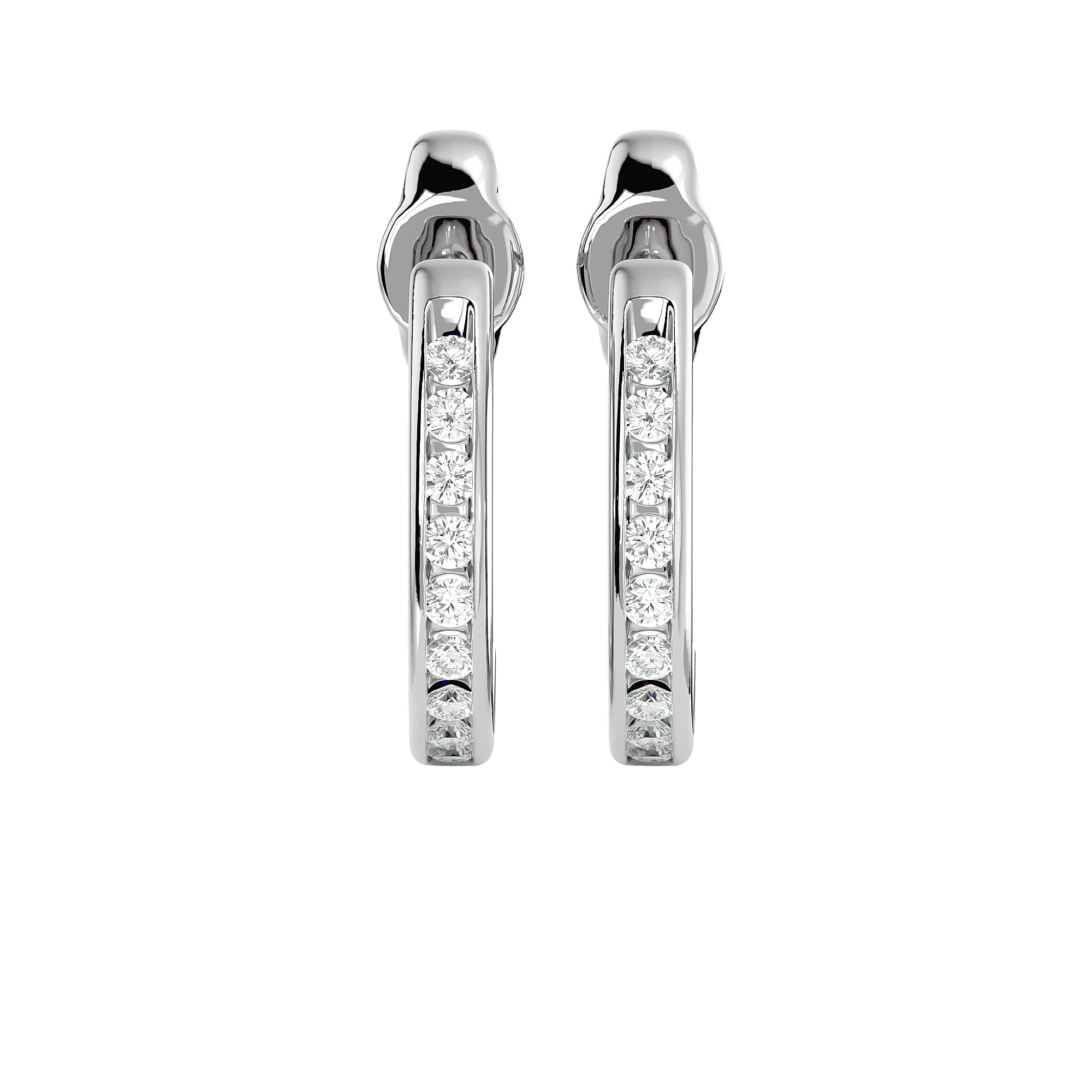 J type Lab Grown Diamond Earrings