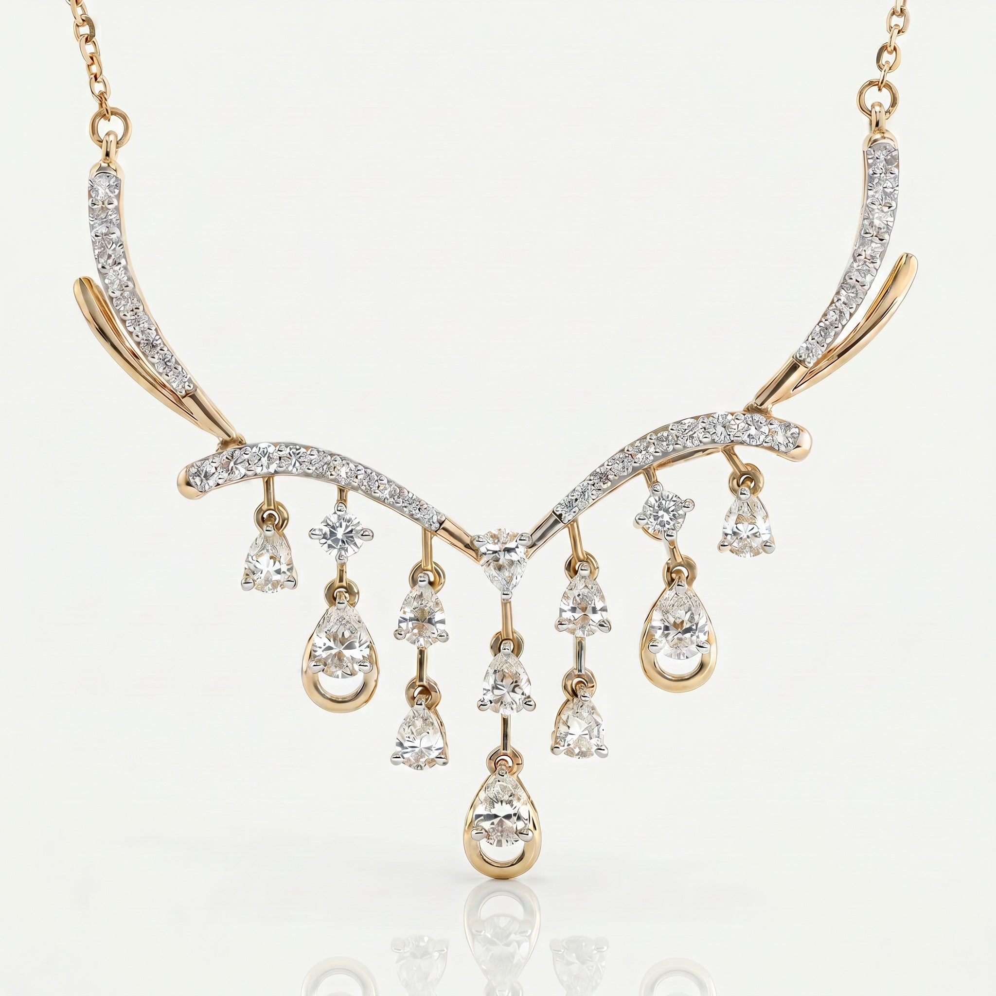 Diamond Dewdrop Pendant Necklace
