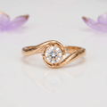 Elara Round Lab Grown Diamond Swirl Ring