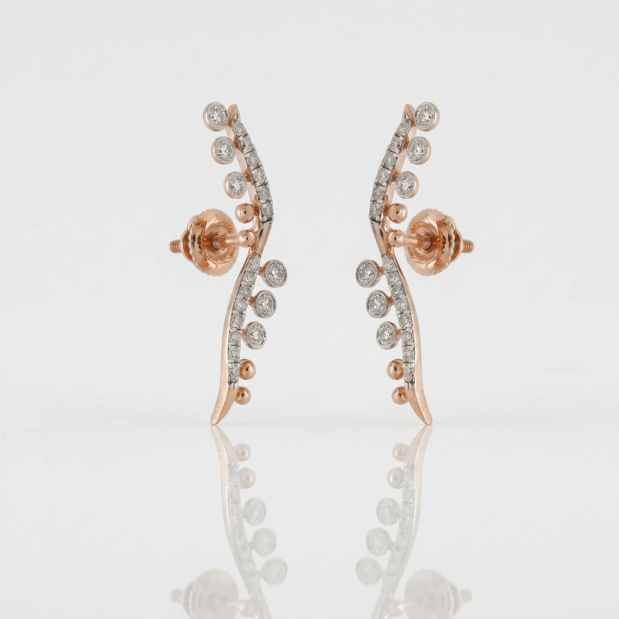 Elysian Vine Lab Grown Diamond Drop Earrings