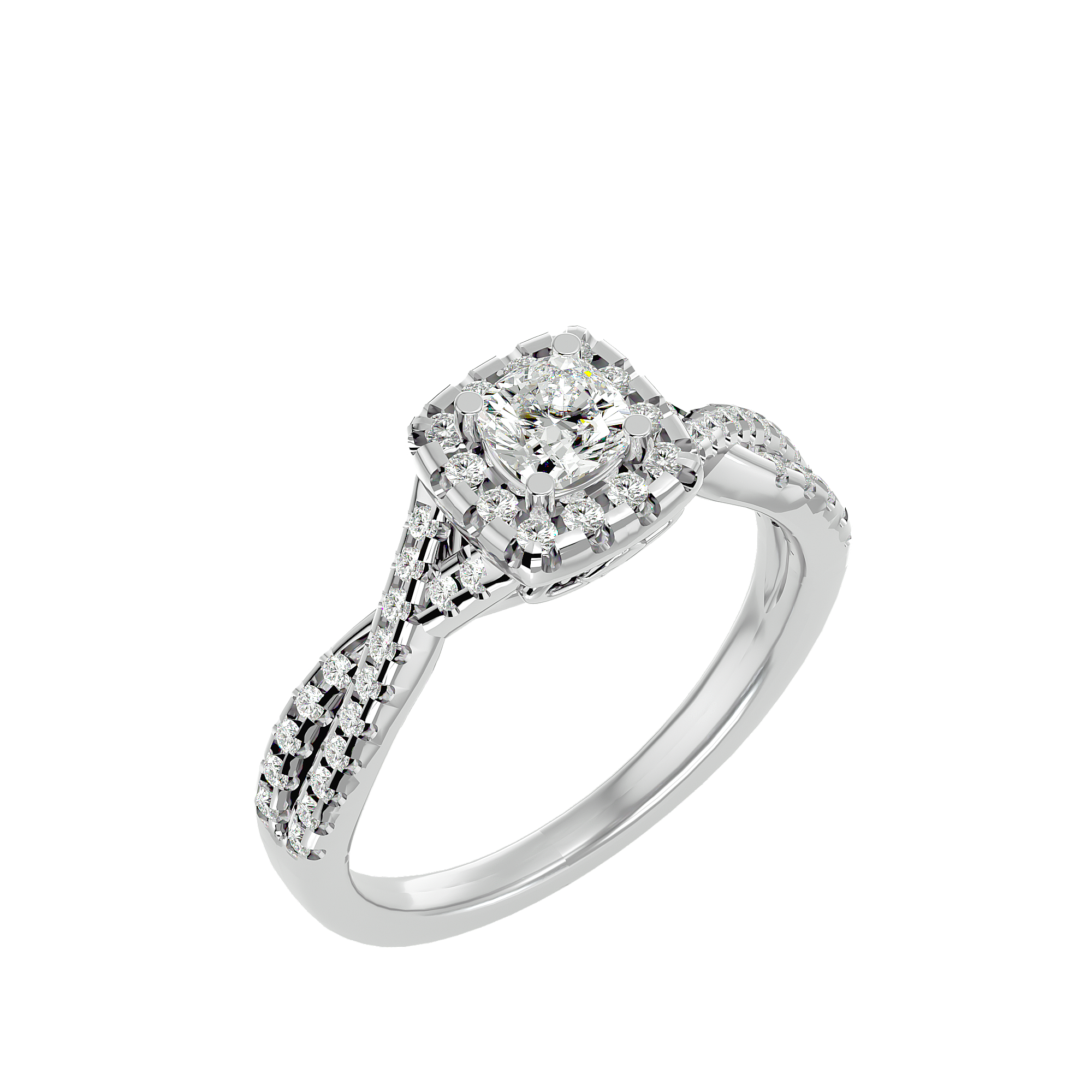 Gwyneth Diamond Halo Ring