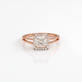 Kira Golden Halo Lab Diamond Ring