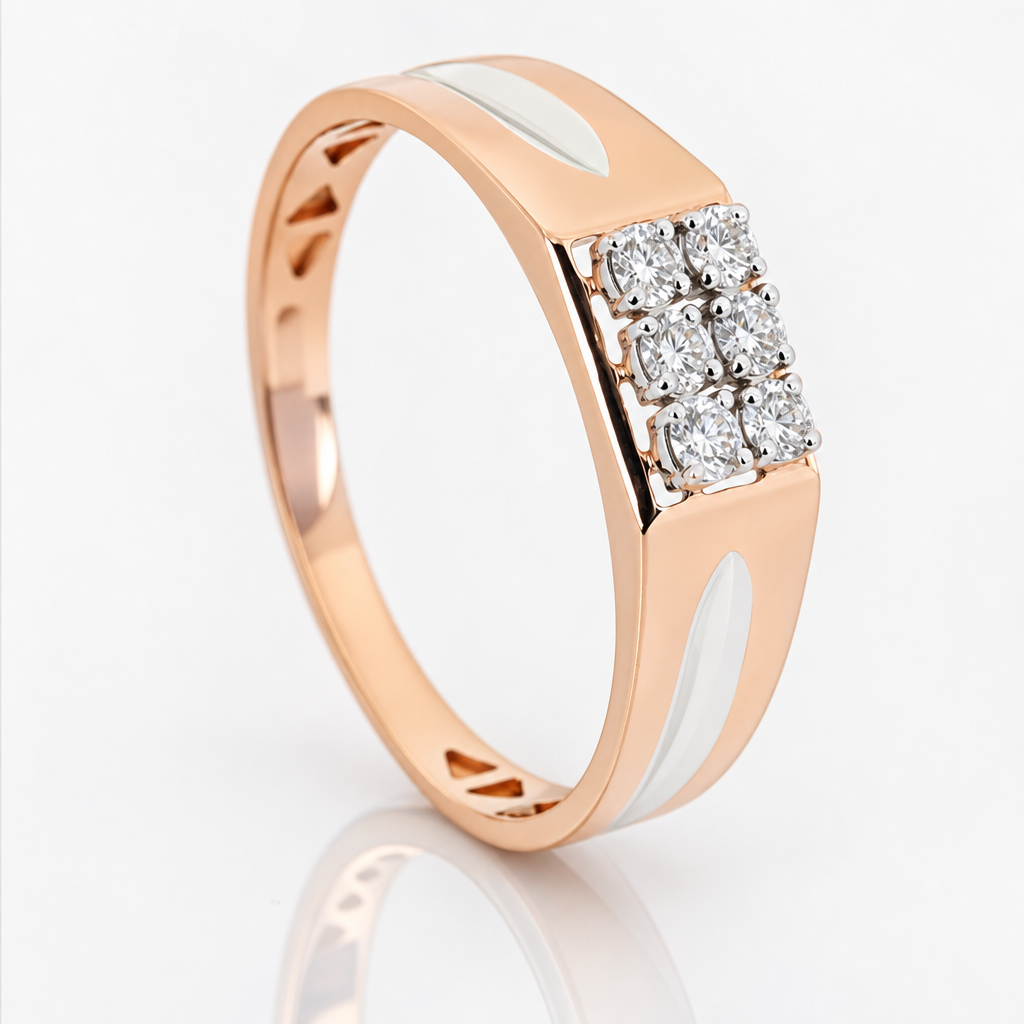 Xavian Diamond Men's Ring 9KT Rose Gold