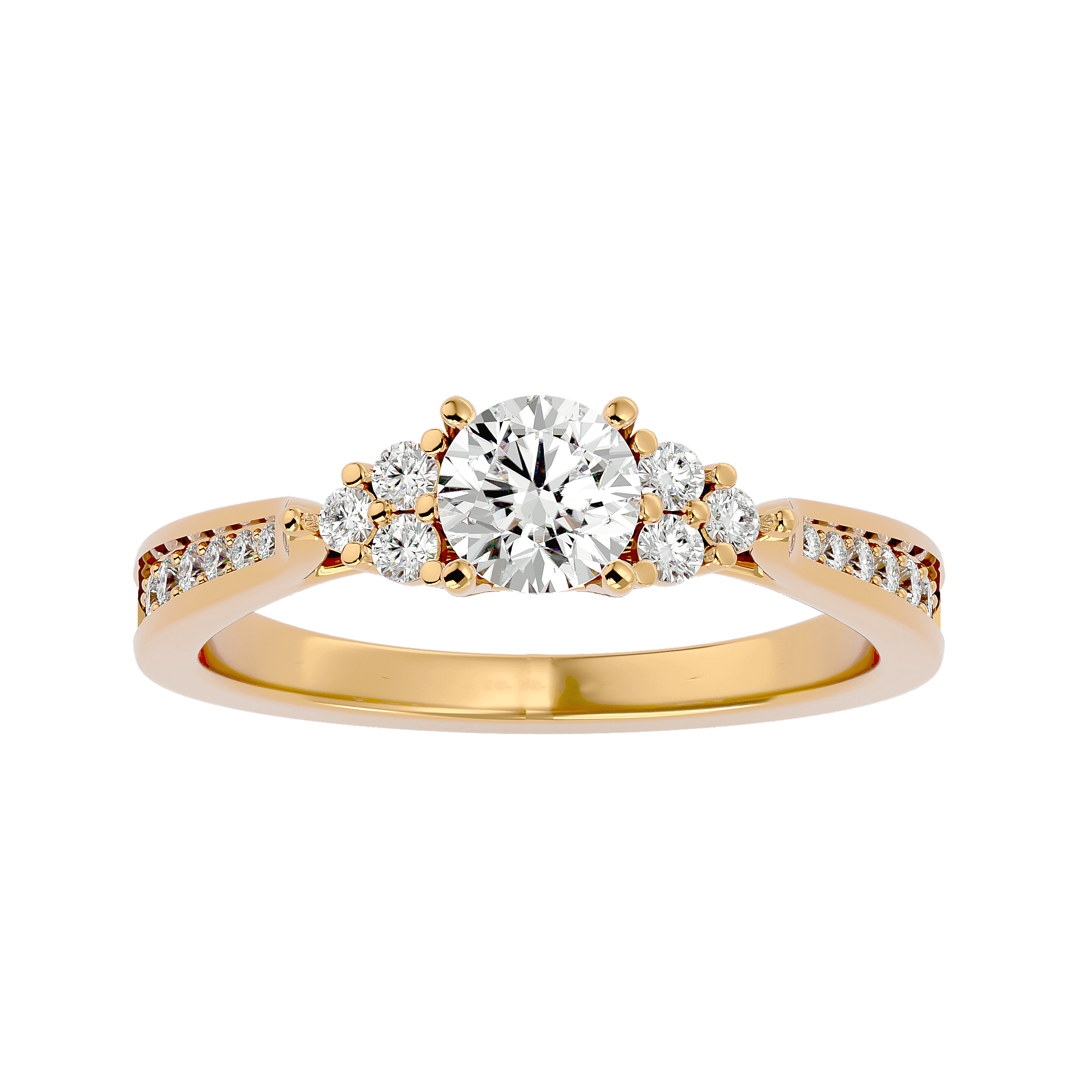 Daisy Diamond Solitaire Ring