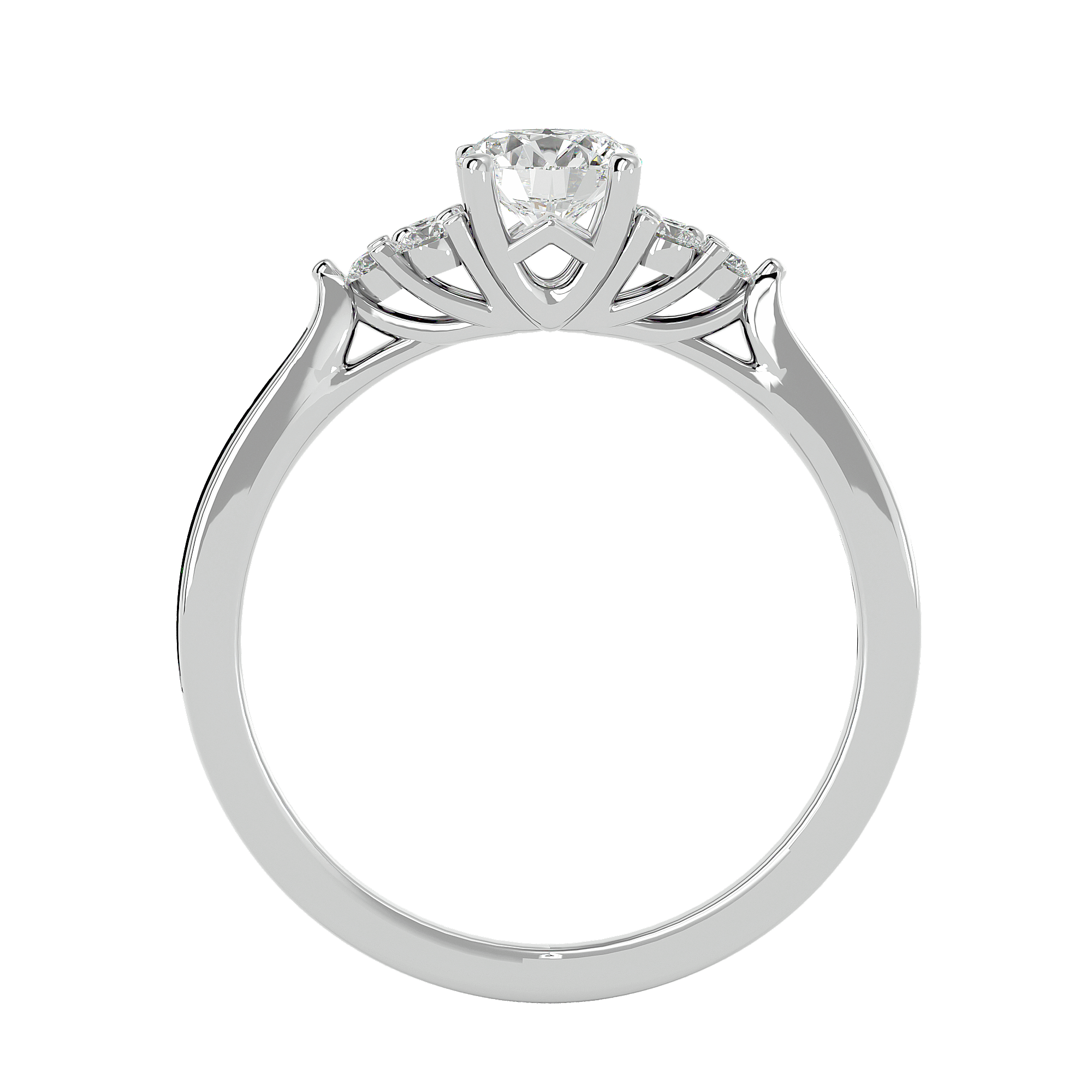 Daisy Diamond Solitaire Ring