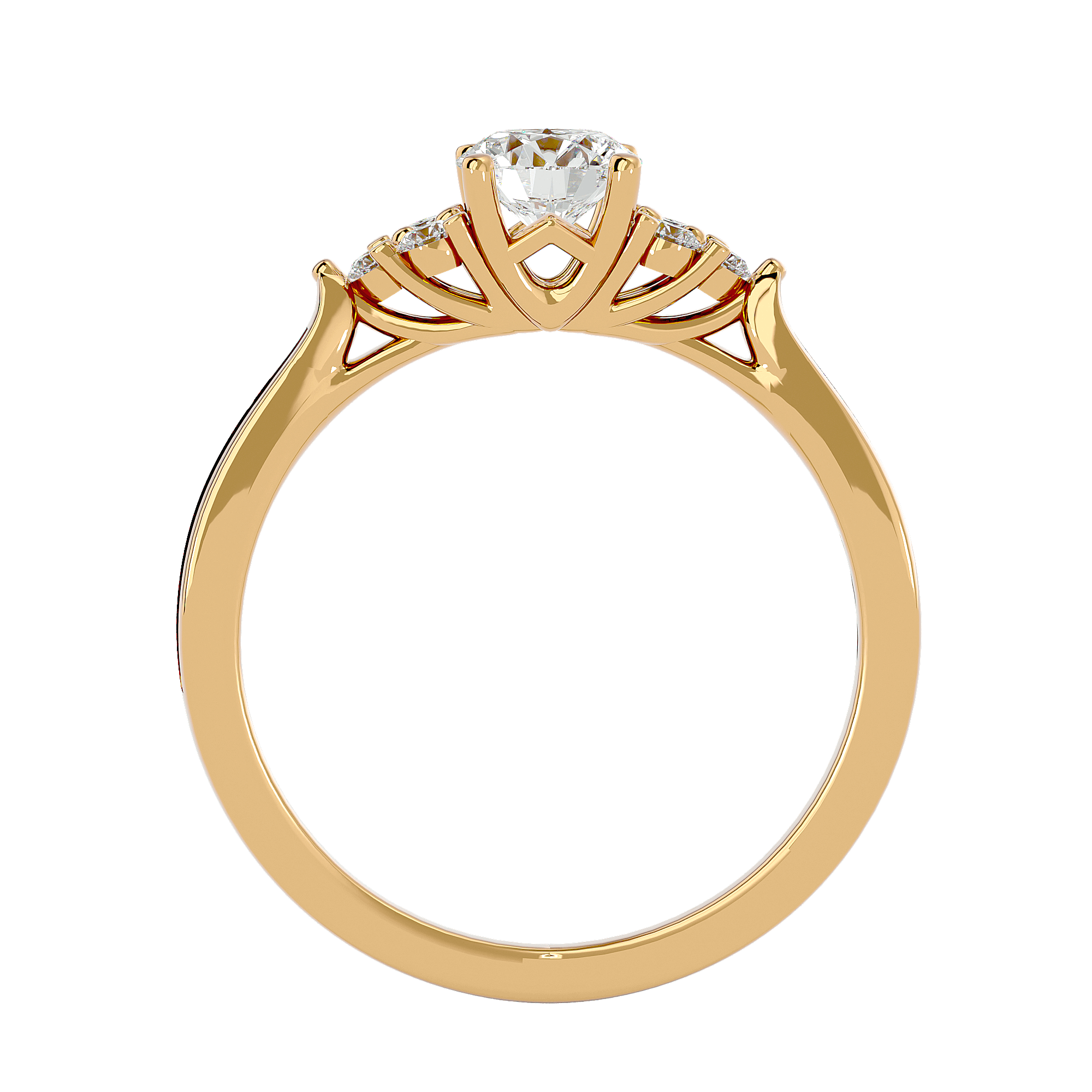 Daisy Diamond Solitaire Ring