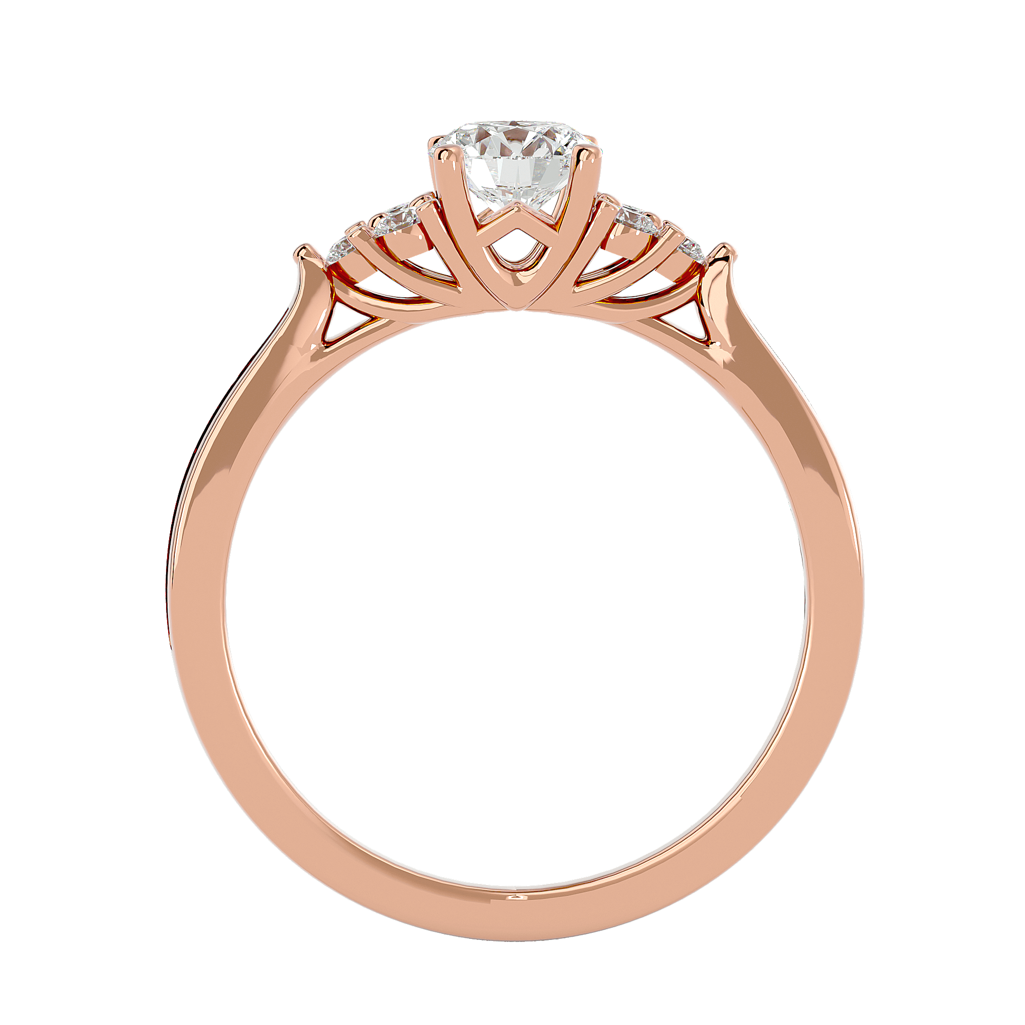 Daisy Diamond Solitaire Ring