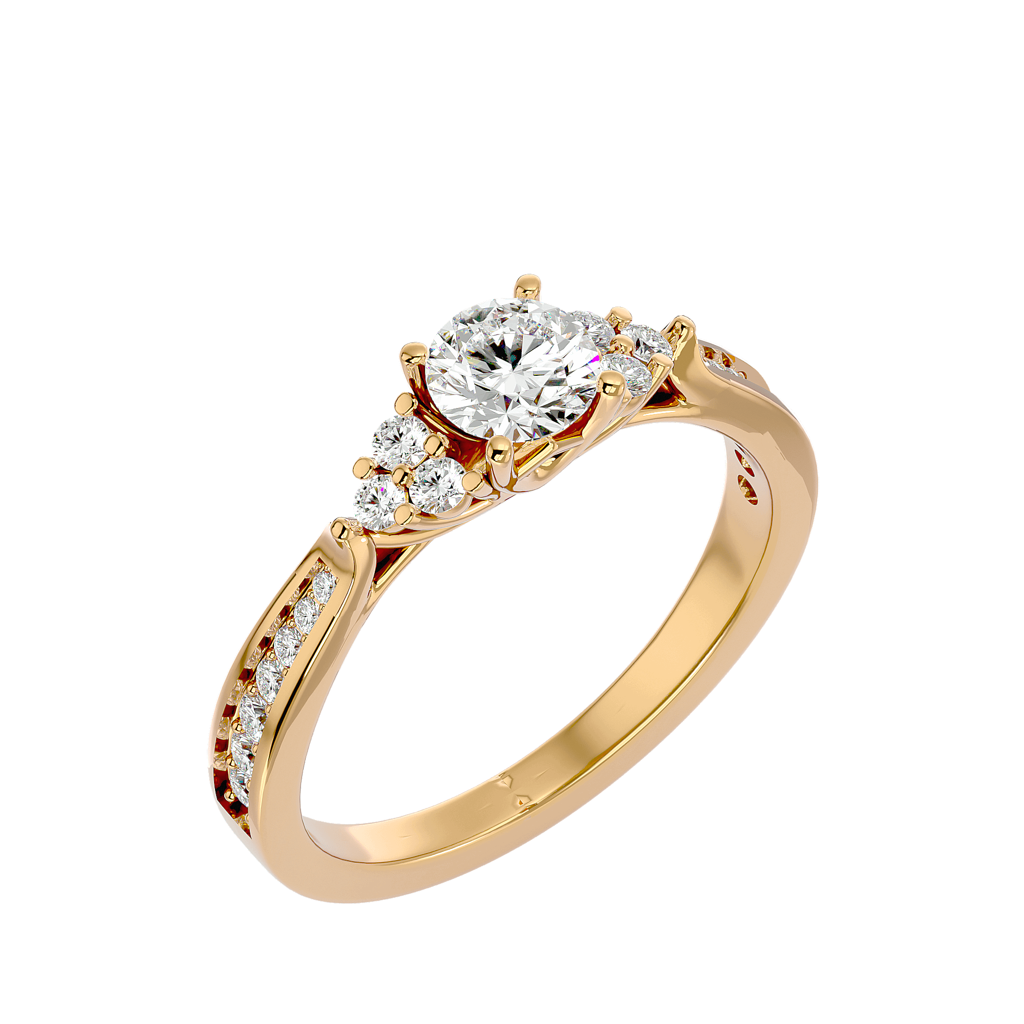 Daisy Diamond Solitaire Ring