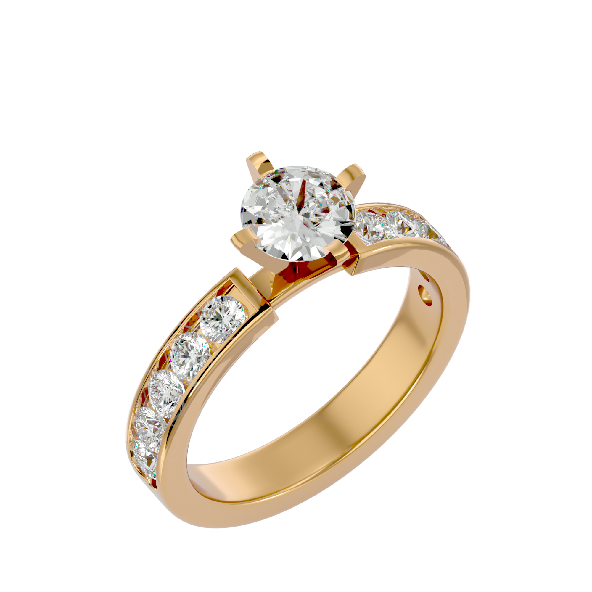 Iris Diamond Solitaire Ring