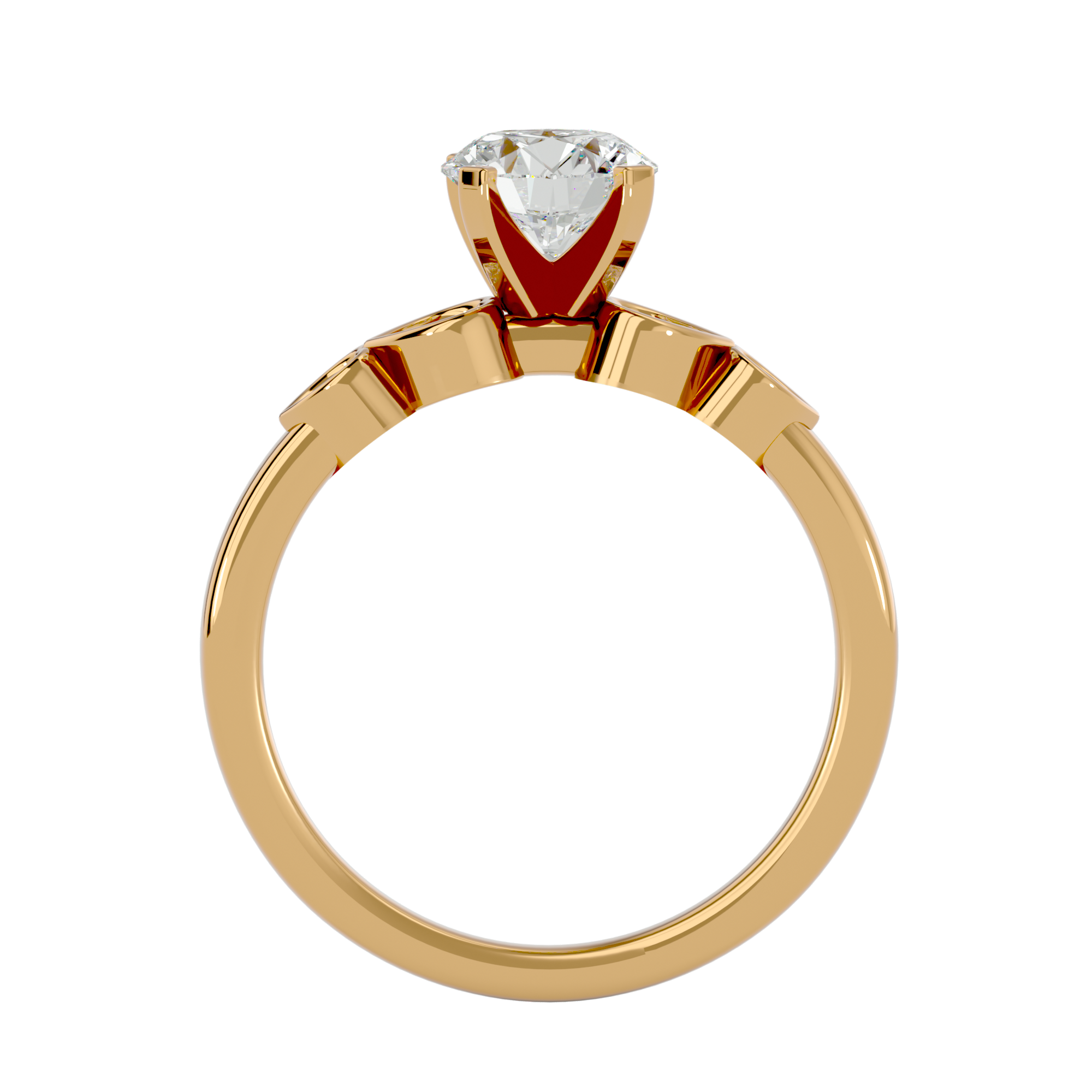 Amia Ring with band Ladies Ring