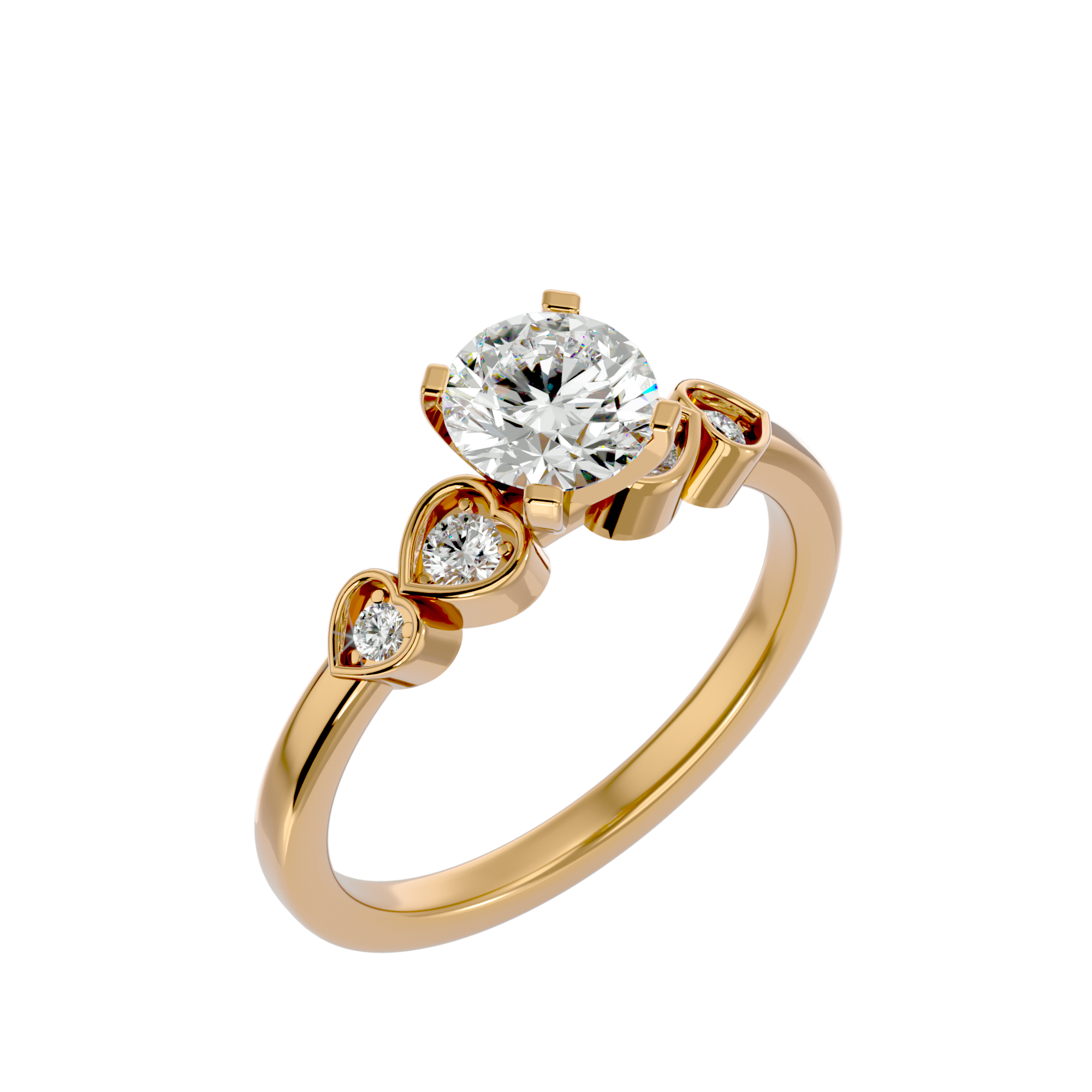 Amia Ring with band Ladies Ring