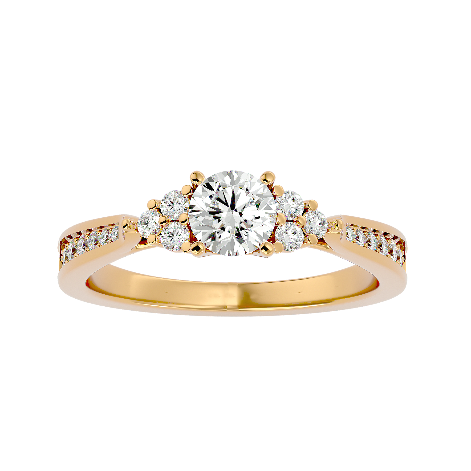 Daisy Diamond Solitaire Ring