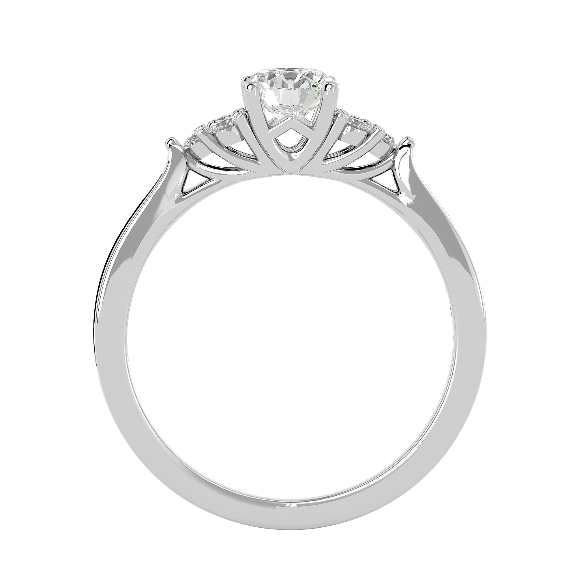 Daisy Diamond Solitaire Ring