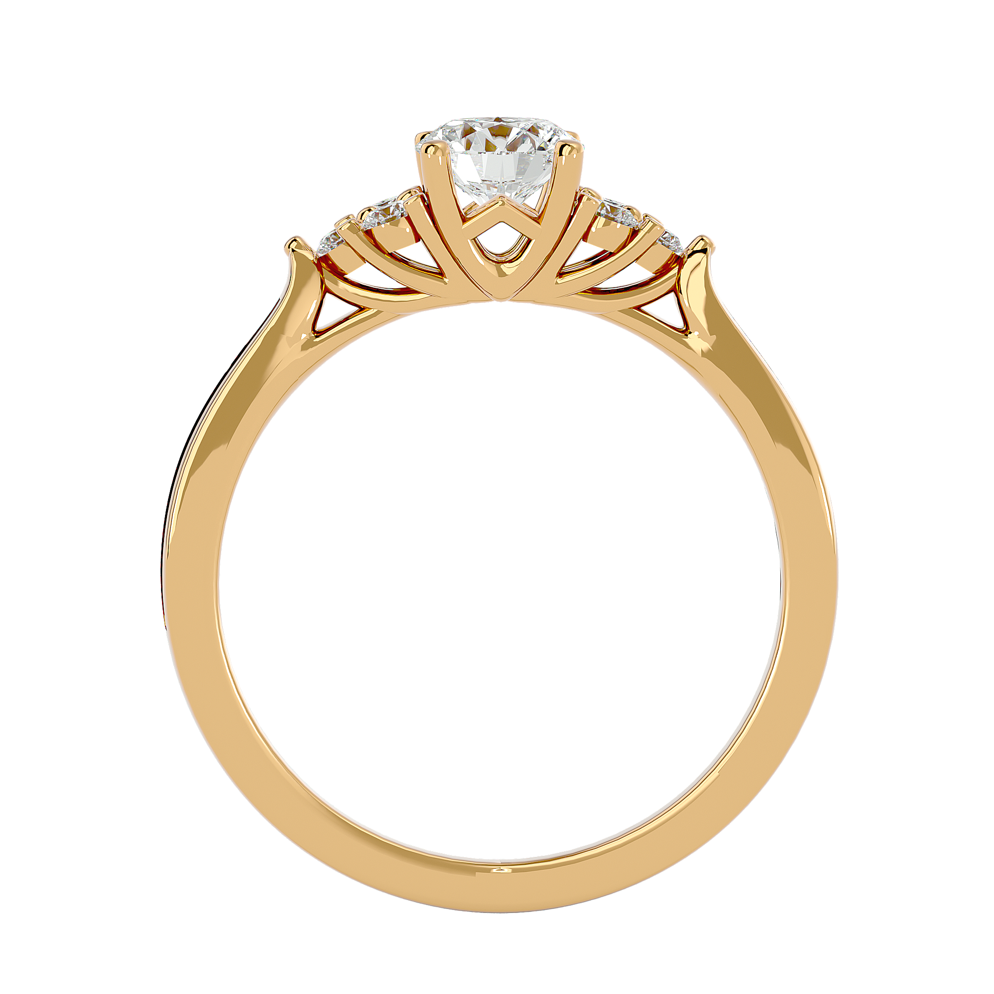 Daisy Diamond Solitaire Ring