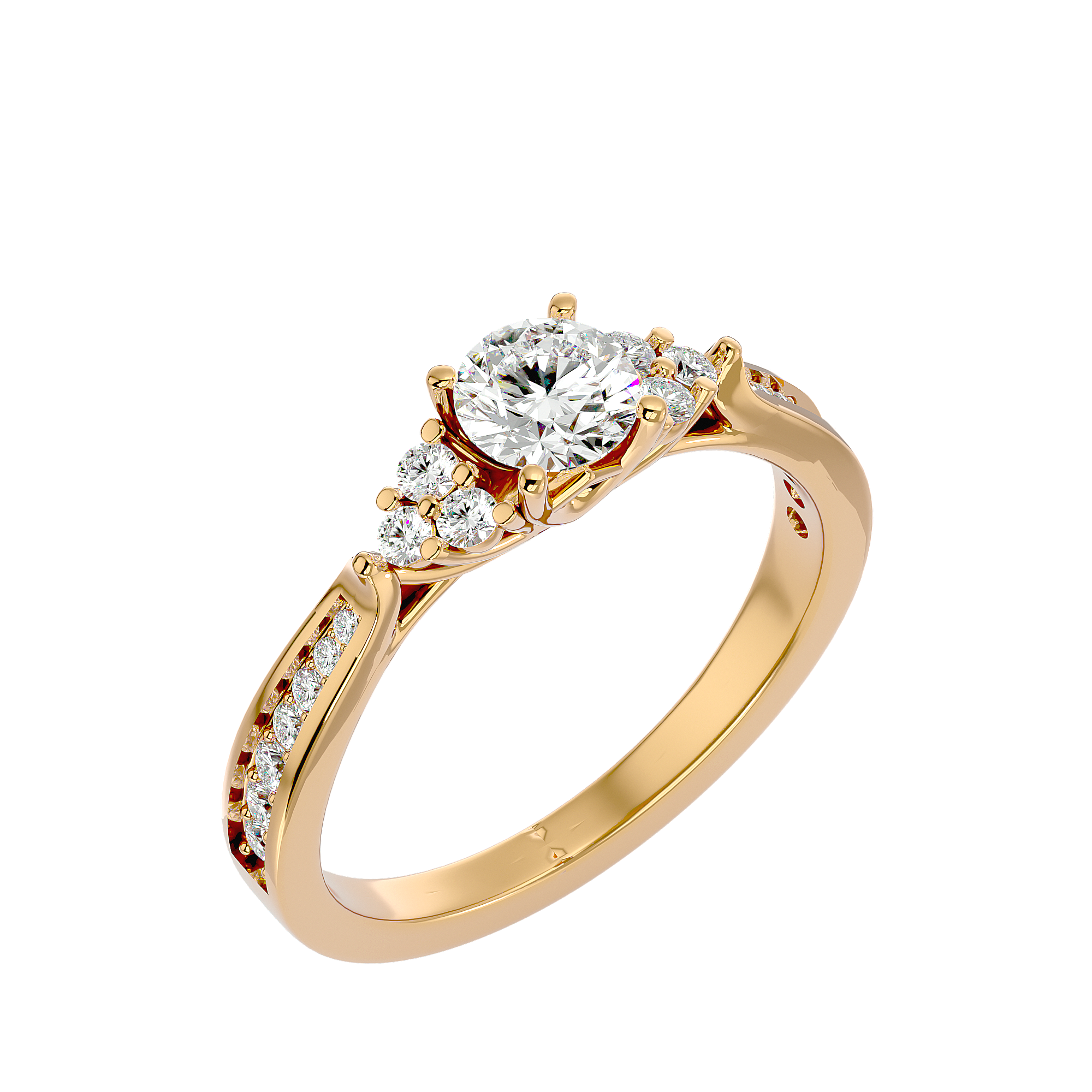 Daisy Diamond Solitaire Ring