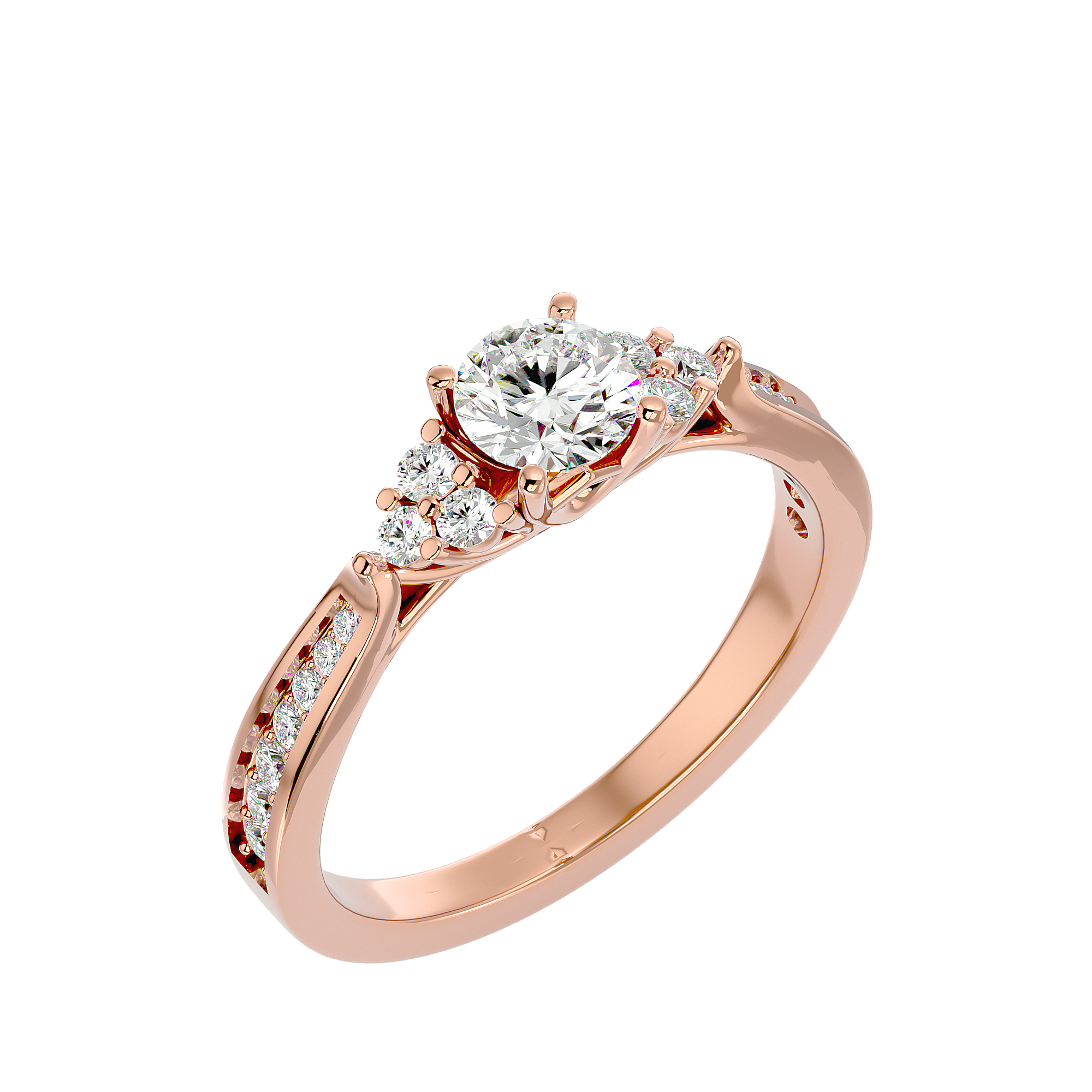 Daisy Diamond Solitaire Ring