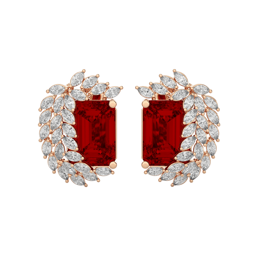Avira Diamond Gemstone Earrings