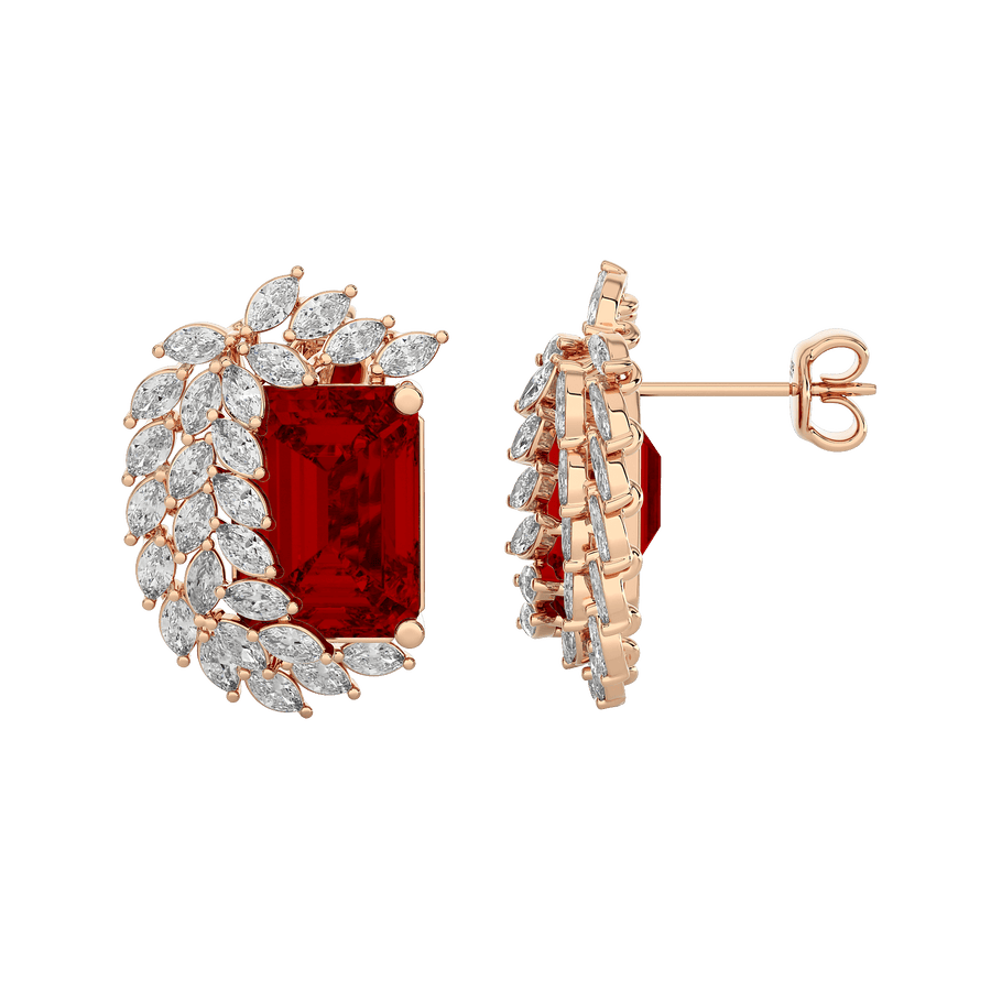Avira Diamond Gemstone Earrings
