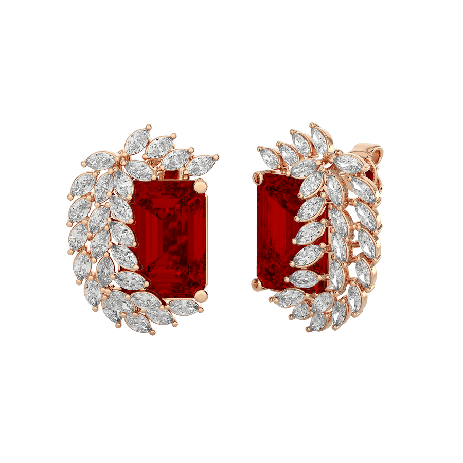 Avira Diamond Gemstone Earrings