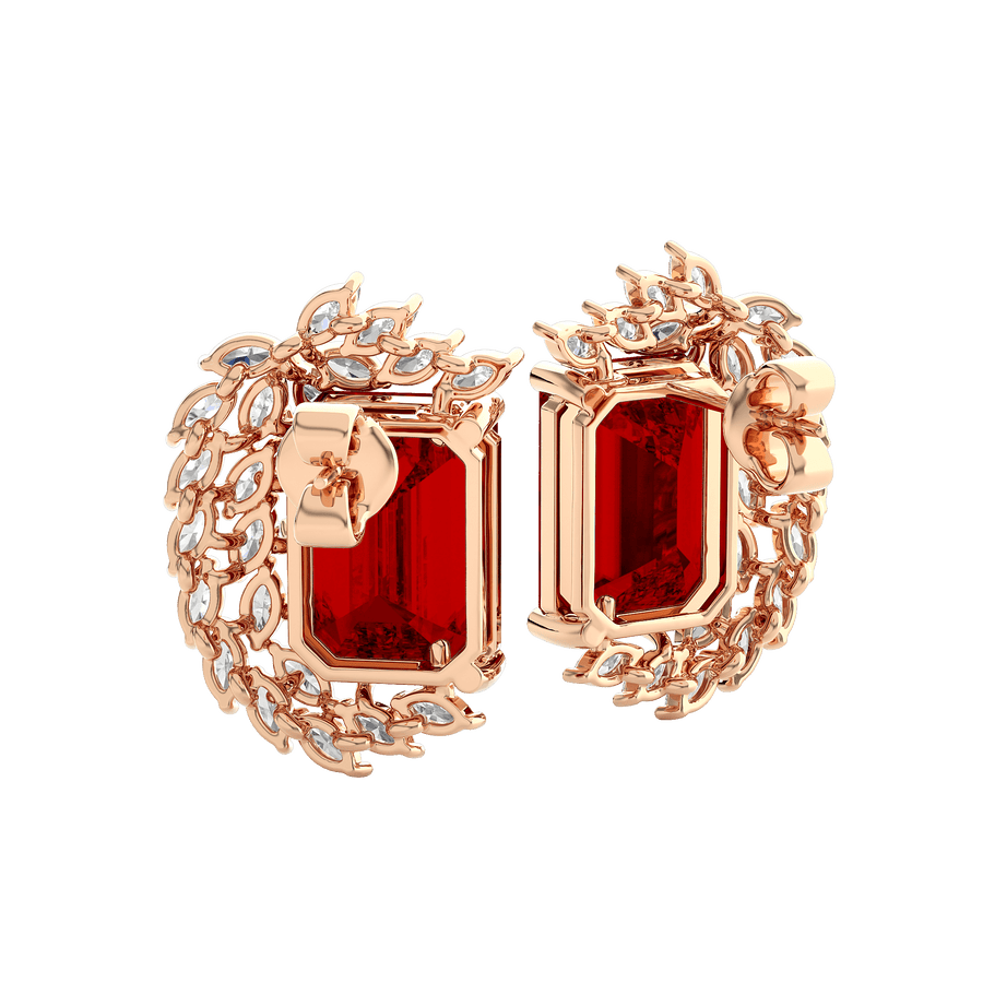 Avira Diamond Gemstone Earrings