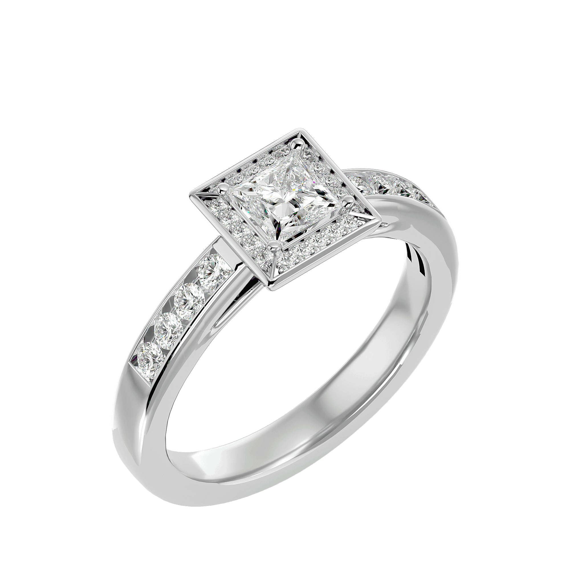 Caterina Diamond Halo Ring