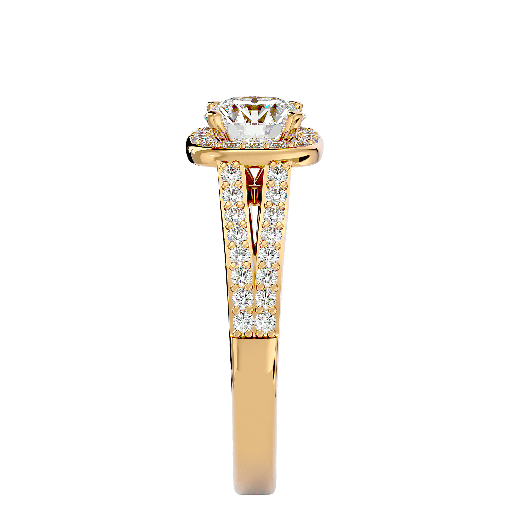 Clementine Diamond Halo Ring