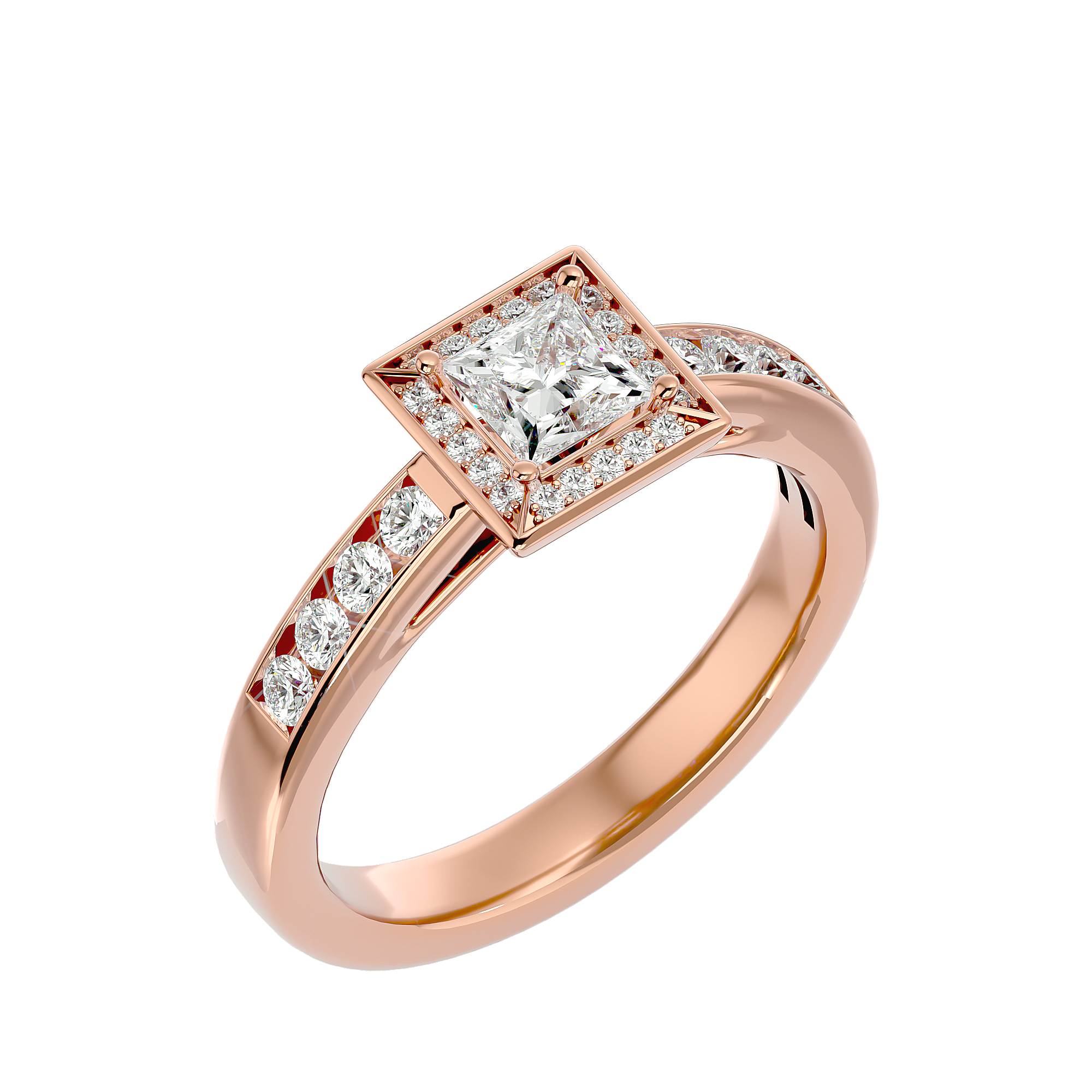 Caterina Diamond Halo Ring