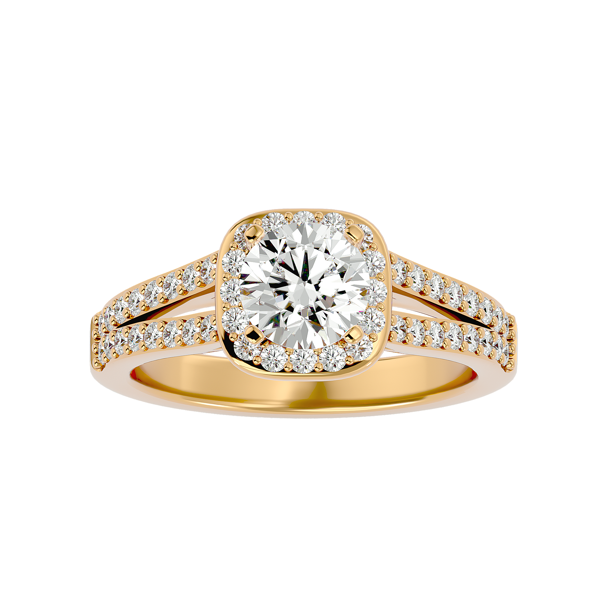 Clementine Diamond Halo Ring