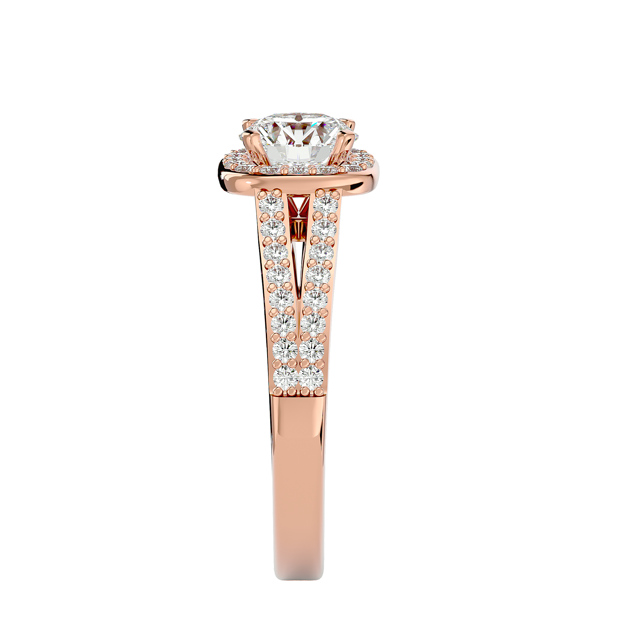 Clementine Diamond Halo Ring