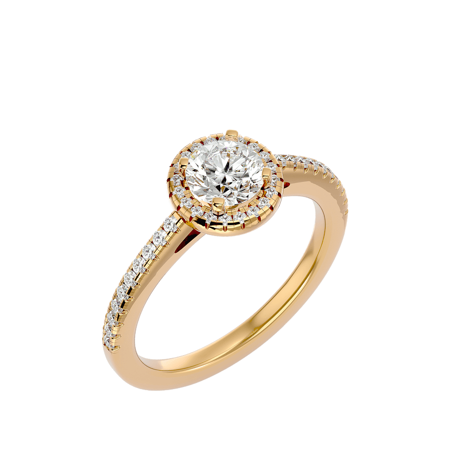 Daniella Halo  Lab Diamond Solitaire Ring