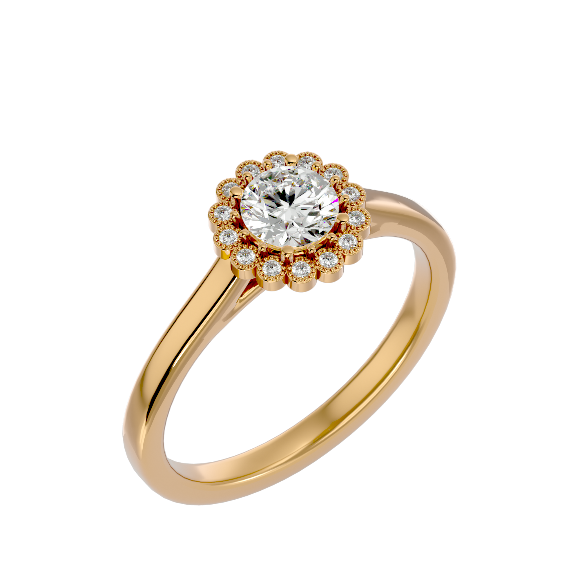 Robin Diamond Halo Ring