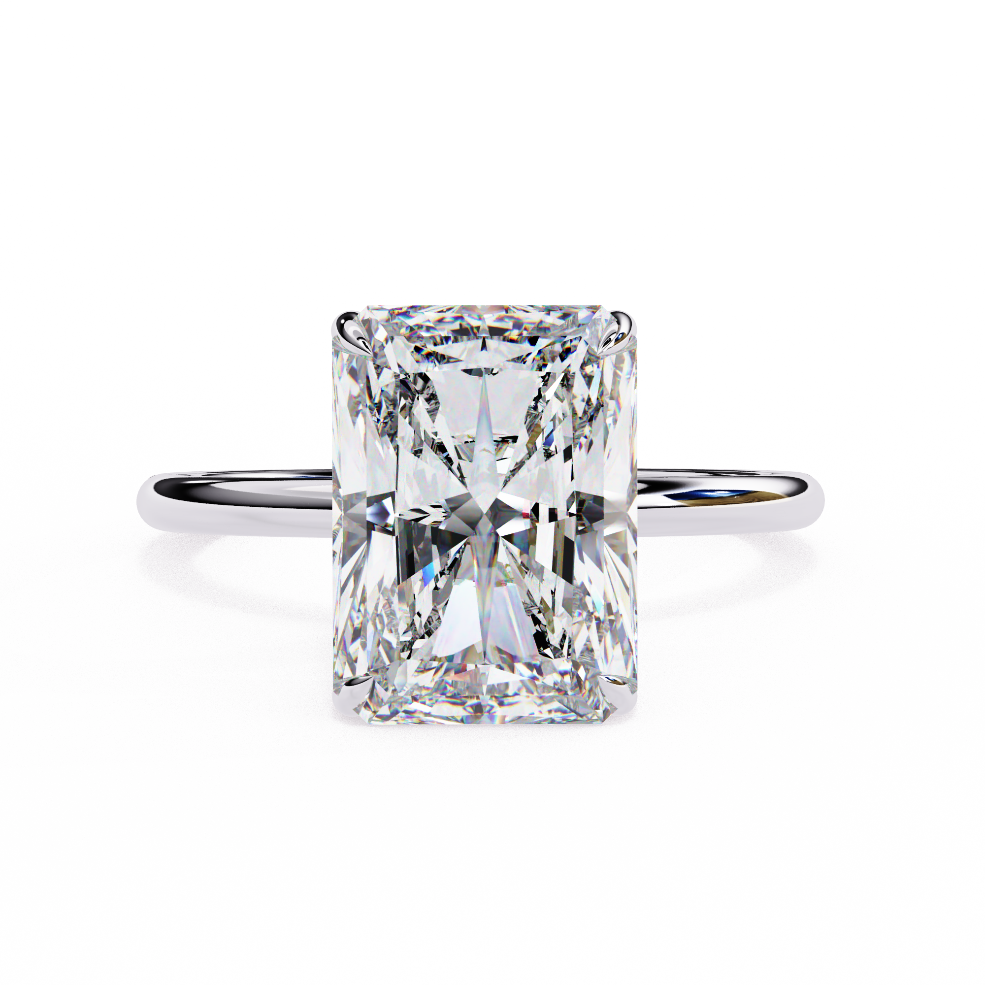 2 carat Radiant Solitaire ring