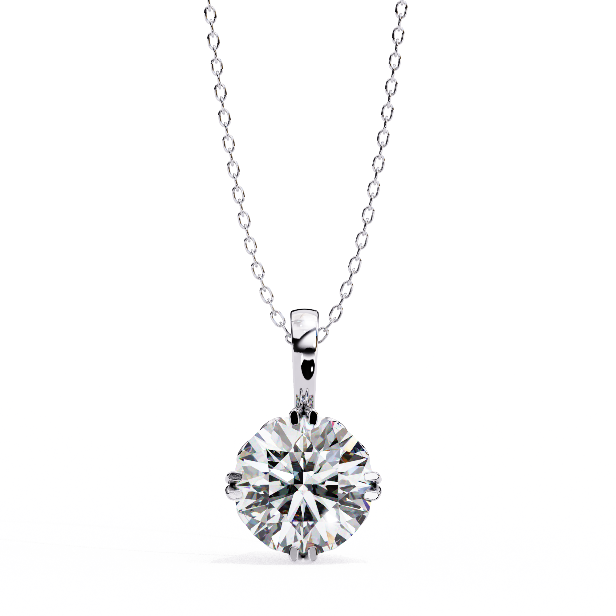 1ct Round Solitaire Diamond Pendant