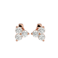 Three Stone Diamond Earrings