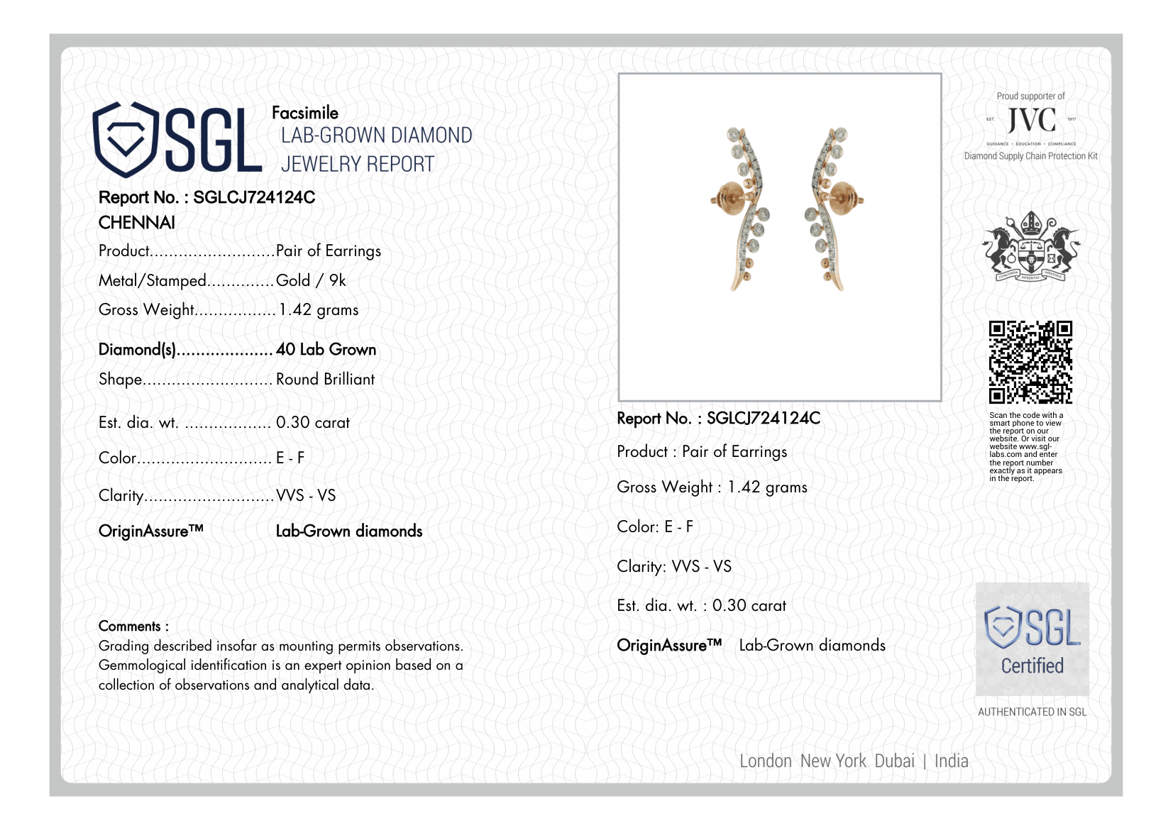 Elysian Vine Lab Grown Diamond Drop Earrings
