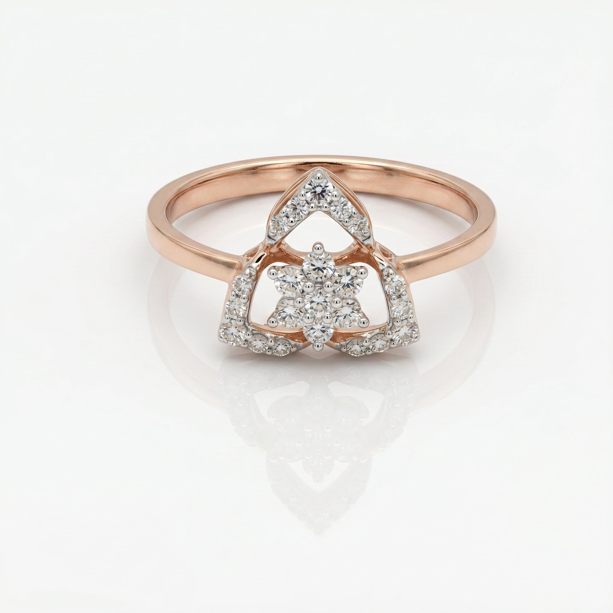The Eros Tiara Heart Diamond Ring