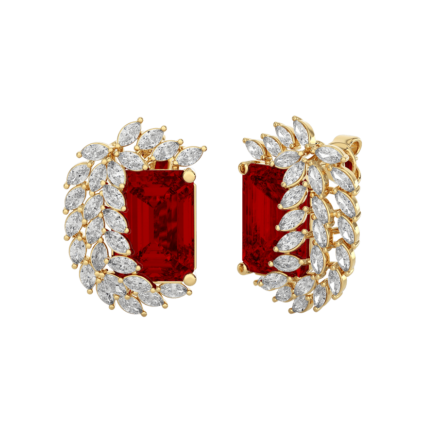 Avira Diamond Gemstone Earrings