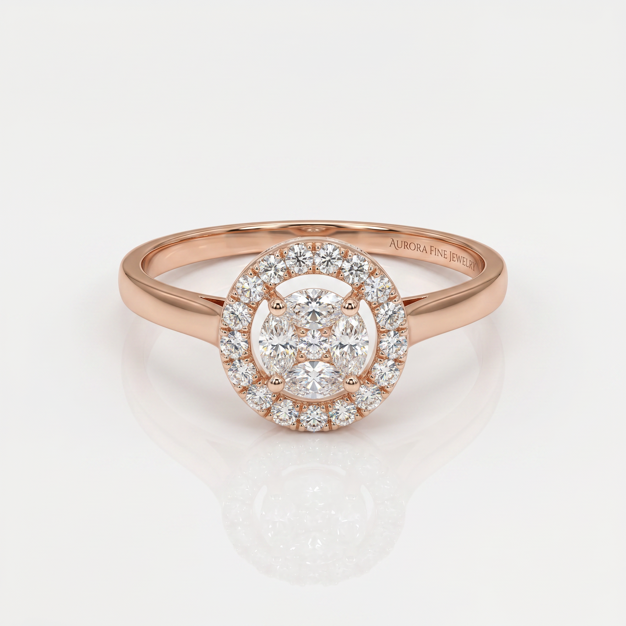 Zola Round Cluster Halo Lab Diamond Ring