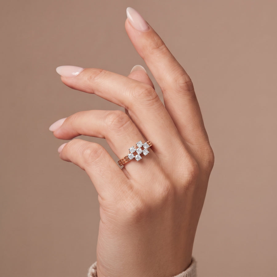 The Astra Cluster Multi-Stone Diamond Ring