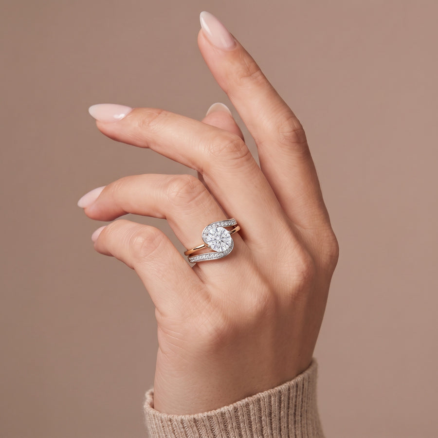 The Lyra Pavé Diamond Ring