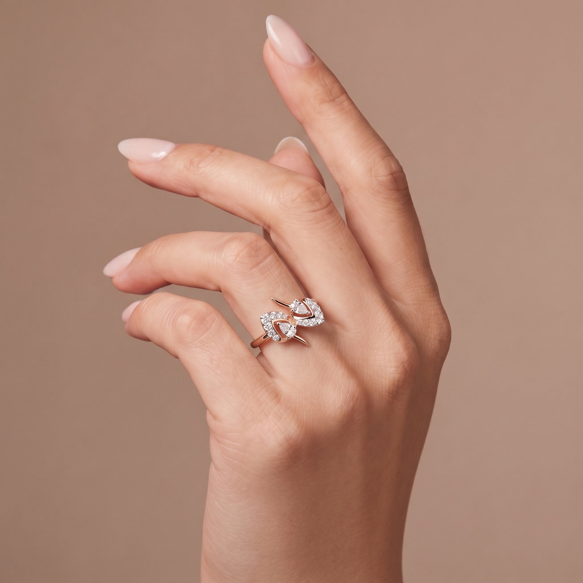 Aveline Leaf Lab Grown Diamond Ring