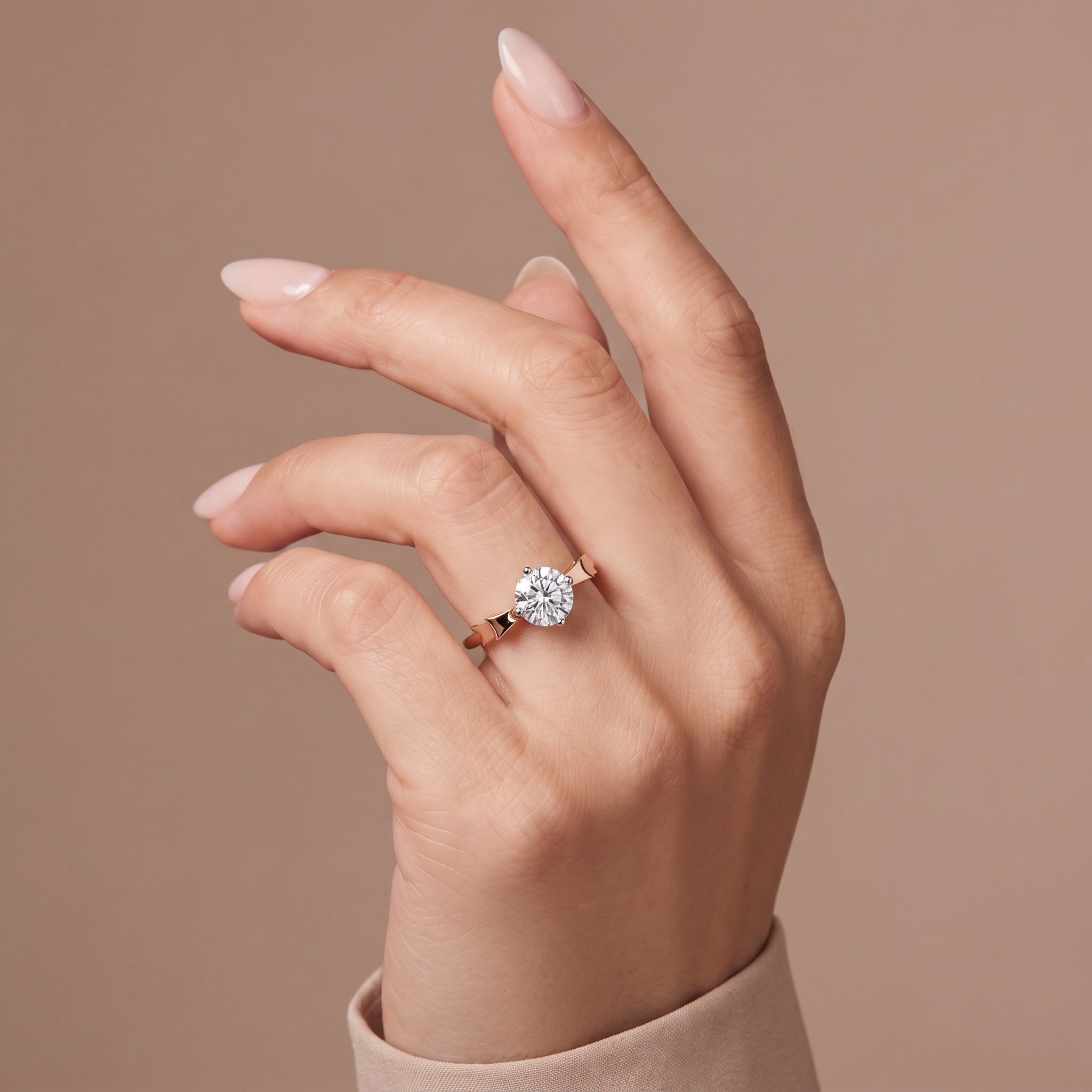 Bow Solitaire Lab Grown Diamond Ring