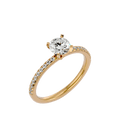 0.5 carat Round Solitaire Pave Engagement Ring – product image 1