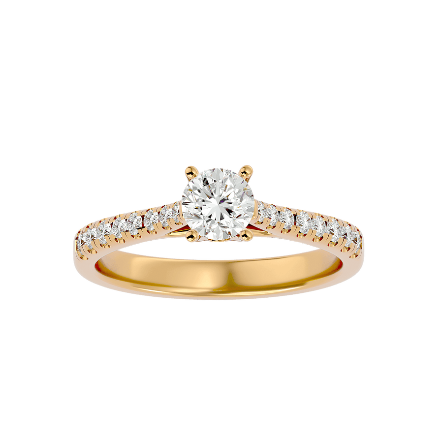 0.8 Carat Round Solitaire Engagement Ring