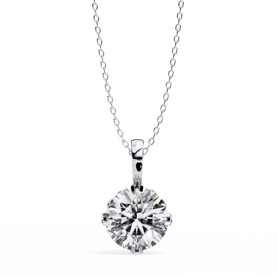 1ct Round Solitaire Diamond Pendant – product image 2