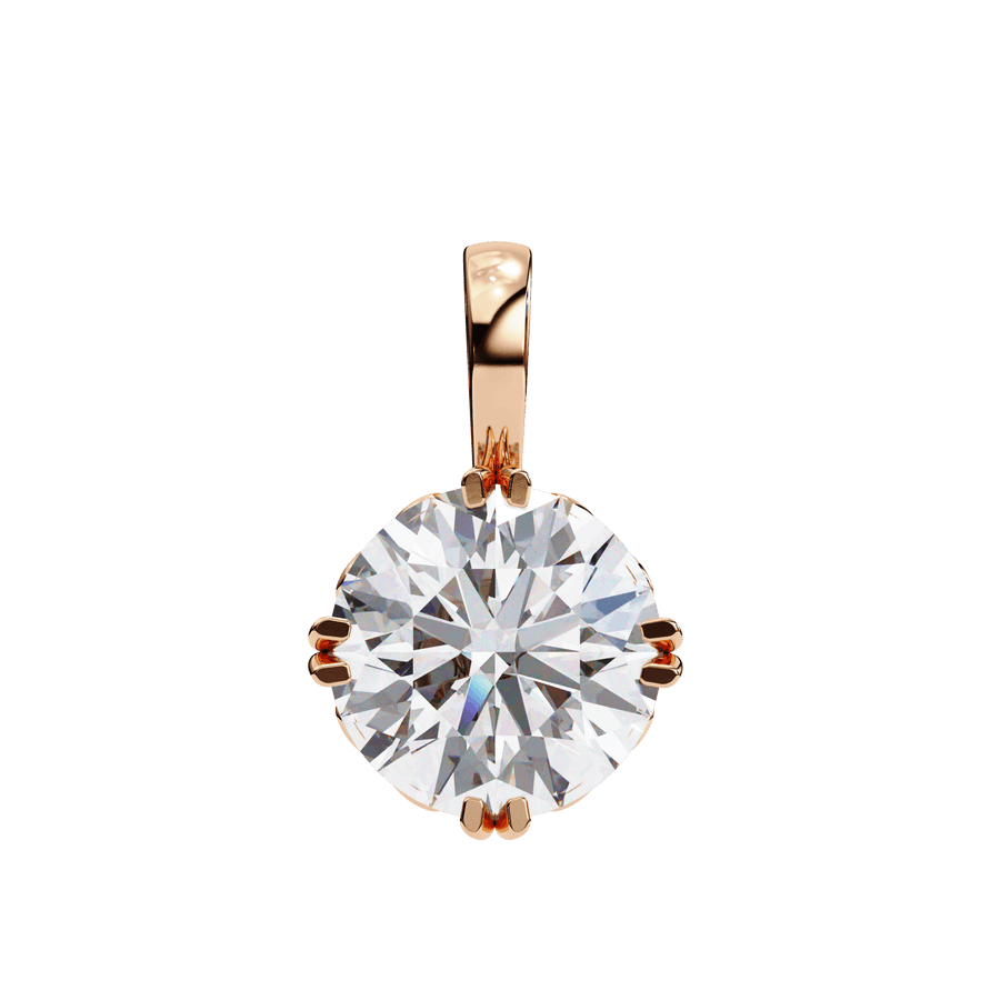 1ct Round Solitaire Diamond Pendant – product image 5