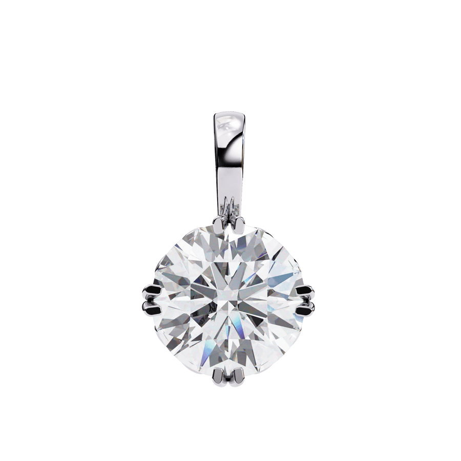 1ct Round Solitaire Diamond Pendant – product image 6